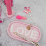 Diy Stoffe Inspiration 607t Giessen Paket Pink Love Schal Oval Buchstaben Filz Kreis Kerzenhalter Herz Fuchsia