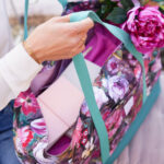 Diy Stoffe Inspiration 607z Strandtasche Xl Streifen Painted Flowers Gurtband