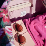 Diy Stoffe Inspiration 608p Strandtasche Xl Streifen Painted Flowers Label