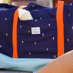 Diy Stoffe Inspiration 608r Strandtasche Xl Eiscreme Dunkelblau Label Gurtband Outdoor