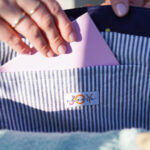 Diy Stoffe Inspiration 608s Strandtasche Xl Eiscreme Dunkelblau Label