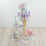 Diy Stoffe Inspiration 609i Schultuete Rainbow Stripes Bastelvorlage Giessen Silikon Kerzenhalter Vase Schale Oval