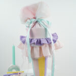 Diy Stoffe Inspiration 609o Schultuete Rainbow Stripes Bastelvorlage Giessen Silikon Kerzenhalter