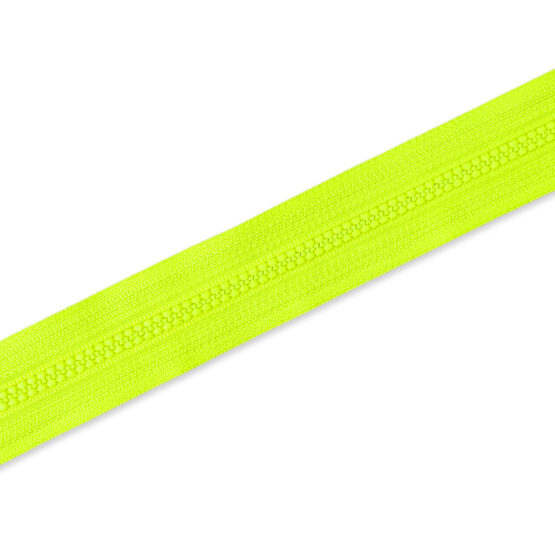 Endlos Kunststoffreißverschluss 3 Mm Neon Lime Nicht Teilbar
