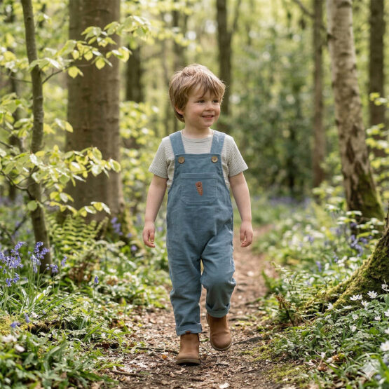 Fruehlingsoutfit Latzzie Dusk Blue Schemly Jersey Dunkles Smoky Beige Streifen Kik