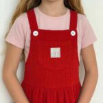 Latzkleid Leene Musselin Rot Label Love Kik