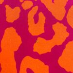Leichter Canvas Großes Leomuster Dunkles Pink Orange3