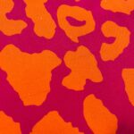 Leichter Canvas Großes Leomuster Dunkles Pink Orange4