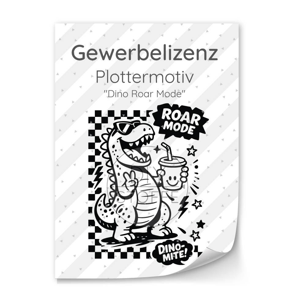 Lizenz Dino Roar Mode Plottermotiv Diy Stoffe Lizenz Dino Roar Mode Plottermotiv Diy Stoffe