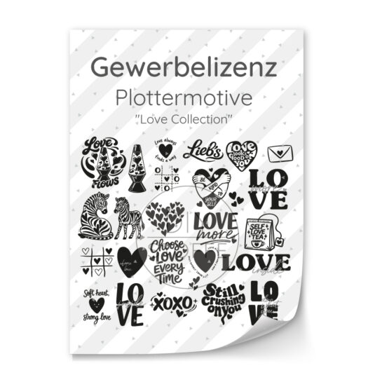 Lizenz Love Collection Plottermotive Diy Stoffe
