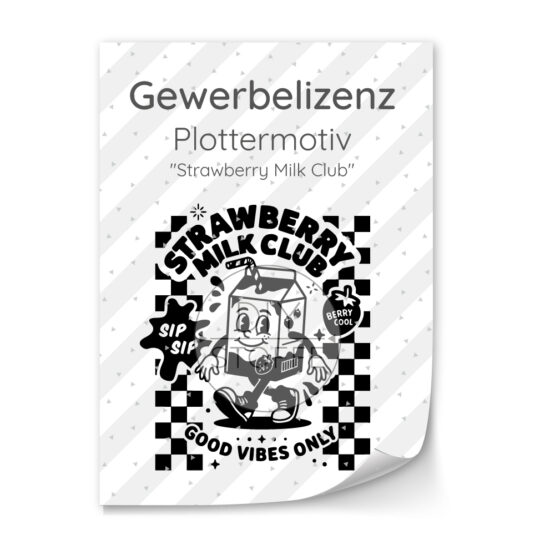 Lizenz Strawberry Milk Club Plottermotiv Diy Stoffe