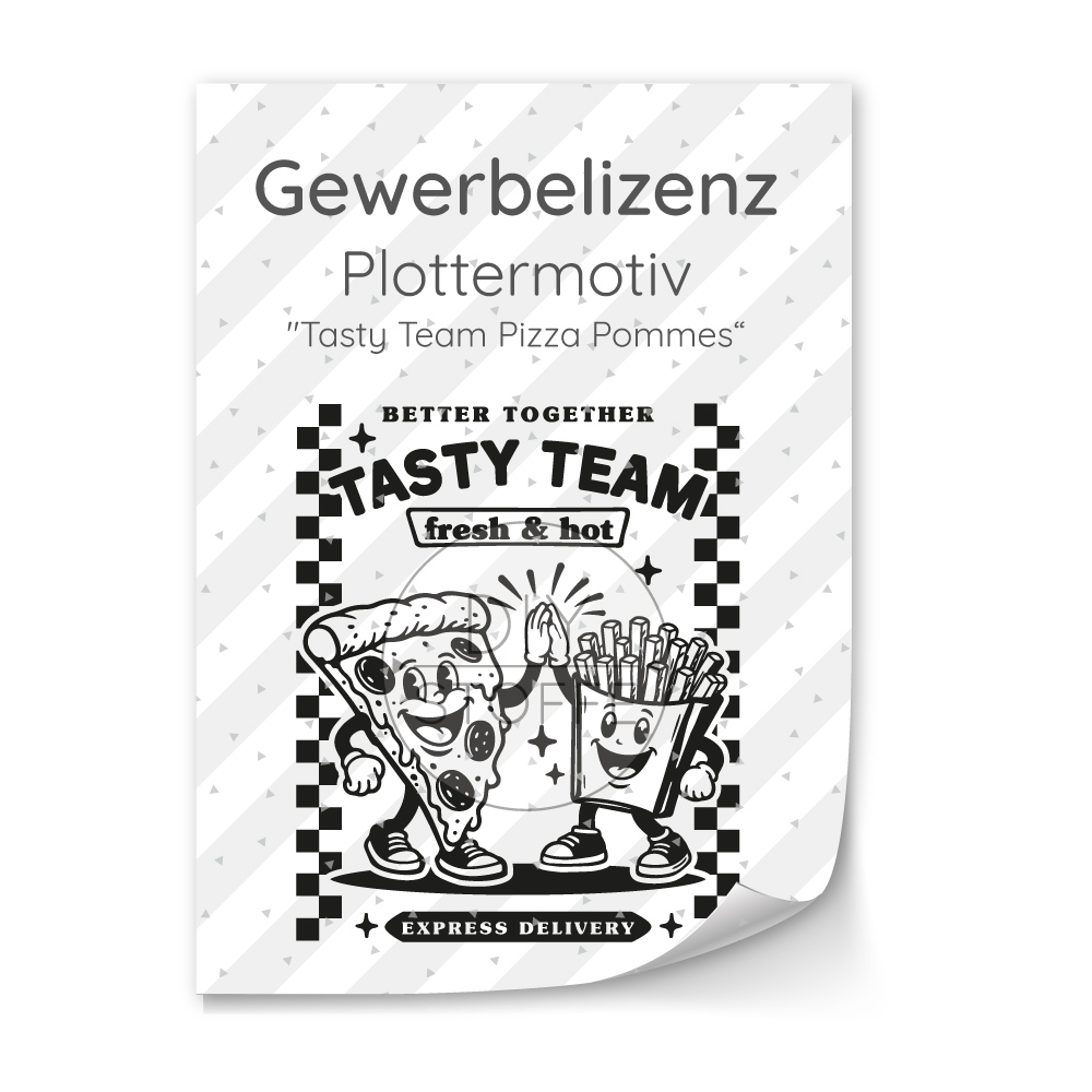 Lizenz Tasty Team Pommes Pizza Plottermotiv Diy Stoffe Lizenz Tasty Team Pommes Pizza Plottermotiv Diy Stoffe