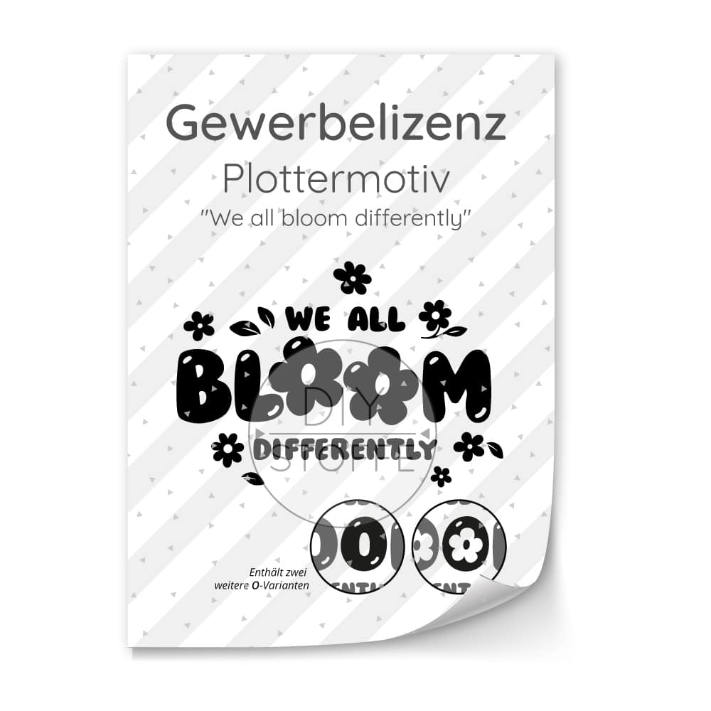 Lizenz We All Bloom Differently Plottermotiv Diy Stoffe Lizenz We All Bloom Differently Plottermotiv Diy Stoffe