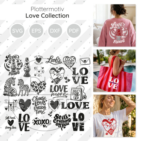 Love Collection Plottermotiv Diy Stoffe 1