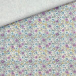 Popeline Mini Blümchen Lavendelhellblau Staubweiß 2