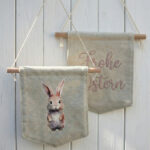 Wimpel Buegelbild Haeschen Kik