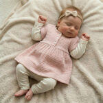 Baby Outfit Hemdkleid Marlie Musselin Puder Kik