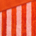 Bambus Frottee Streifen Orange Rosa 2