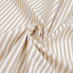 Baumwollstoff Streifen Beige Weiss 3