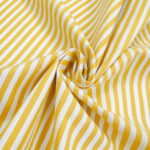 Baumwollstoff Streifen Gelb Weiss 1