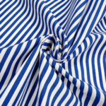 Baumwollstoff Streifen Koenigsblau Weiss 1