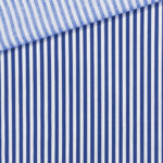 Baumwollstoff Streifen Koenigsblau Weiss 2