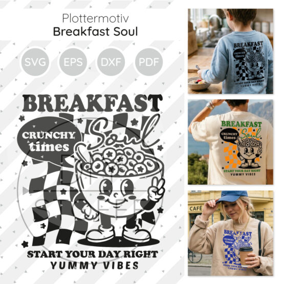 Breakfast Soul Plottermotiv Diy Stoffe