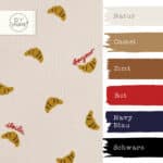 Farbkombi Rippen Jersey Mini Croissants