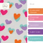 Farbkombi Single Jersey Neon Hearts