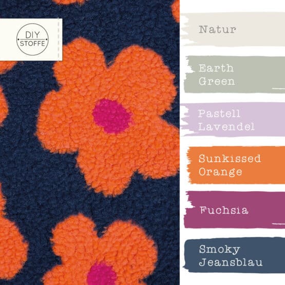 Farbkombi Teddyfleece Big Flower