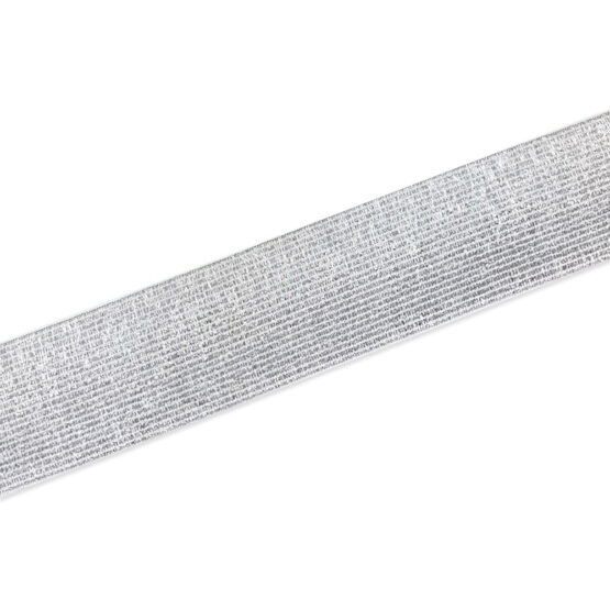 Gummiband Weiss Lurex 40 Mm 2