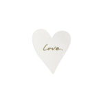 Label Herz Love 36 X 42 Mm Cremeweiss