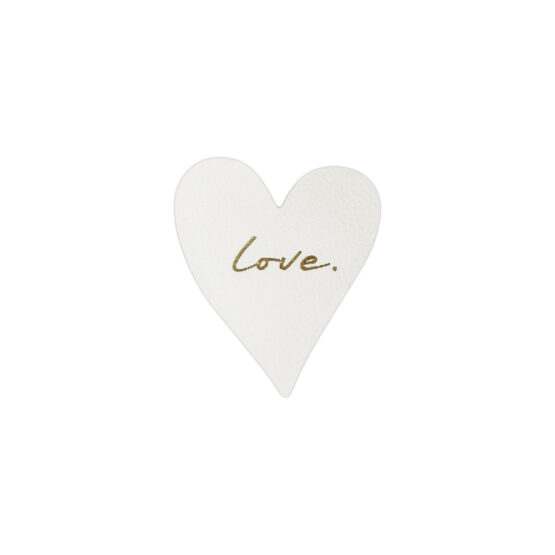 Label Herz Love 36 X 42 Mm Cremeweiss