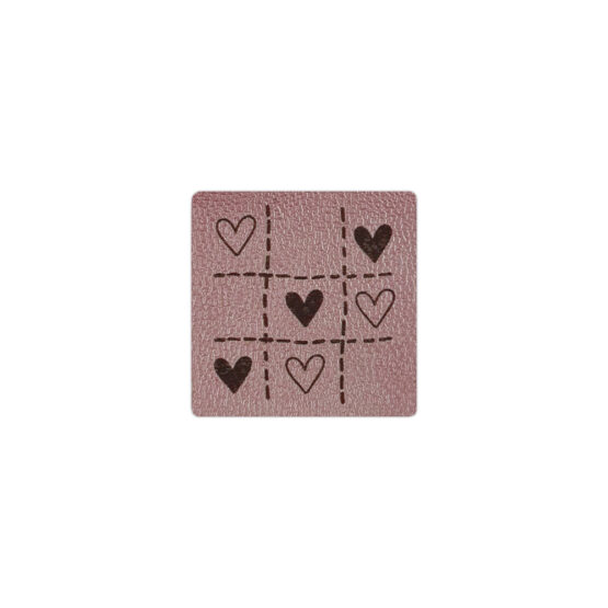 Label Xxo 35 X 35 Mm Rose
