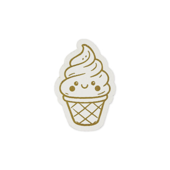 Label Cute Icecream 33 X 49 Mm Cremeweiss