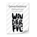 Lizenz Plottermotiv You Are Wonderful