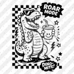 Plottermotiv Dino Roar Mode Diy Stoffe