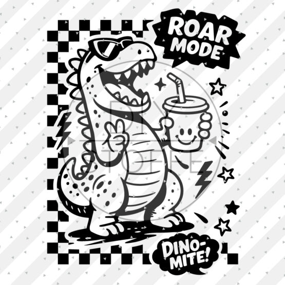 Plottermotiv Dino Roar Mode Diy Stoffe