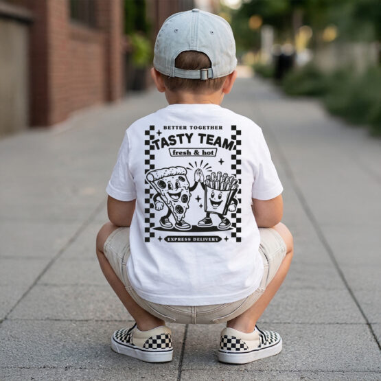 Plottermotiv Tasty Team Pommes Pizza Kif 3