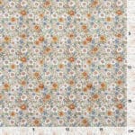 Popeline Mini Bluemchen Kupfer Ockergelb Natur