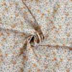 Popeline Mini Bluemchen Kupfer Ockergelb Natur 4