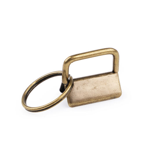 Schluesselband Clip Klemmverschluss Fuer Gurtband 25mm Altgold