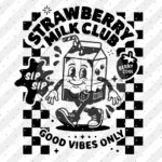 Strawberry Milk Club Plottermotiv Diy Stoffe