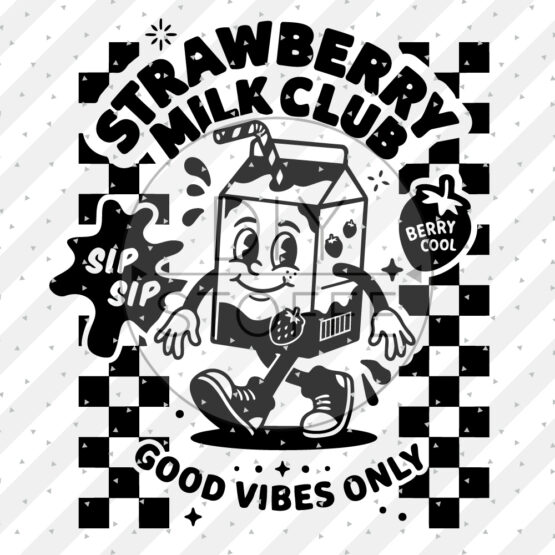 Strawberry Milk Club Plottermotiv Diy Stoffe