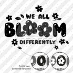 We All Bloom Differently Plottermotiv Diy Stoffe