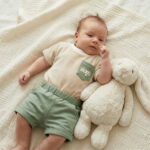 Baby Outfit Nicki Velour Natur French Terry Earth Green Kik
