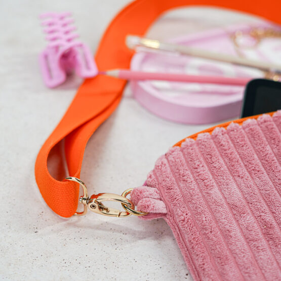 Diy Stoffe Inspiration 611j Tablettasche Kosmetiktasche Pink Orange