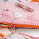 Diy Stoffe Inspiration 611q Tablettasche Kosmetiktasche Pink Orange