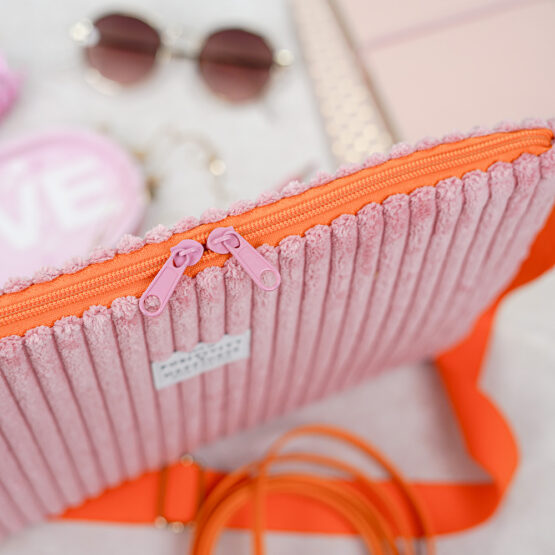 Diy Stoffe Inspiration 611v Tablettasche Kosmetiktasche Pink Orange