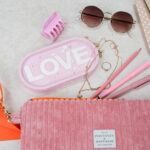 Diy Stoffe Inspiration 611y Tablettasche Kosmetiktasche Pink Orange Giesspaket Pink Love
